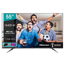 Hisense 55" QLED 4K 2021 55E78GQ, Quantum Dot, Smart TV VIDAA 5.0, HDR Dolby Vision, Audio Dolby Atmos, Controlli vocali Alexa / Google Assistant, Tun precio