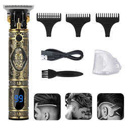 Eyeleaf Tagliacapelli Uomo Professionale T-Blade Trimmer Elettrico Regolabarba Cordless Macchinetta per Capelli e Barba con Schermo LED, 3 Pettini, Ri características