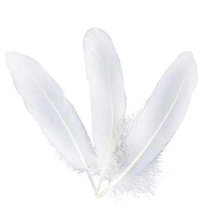 Vokmon 50PCS 15-20cm Piume Bianco Piuma D'Oca Fai da Te Artigianato Naturale Beautiful Wedding