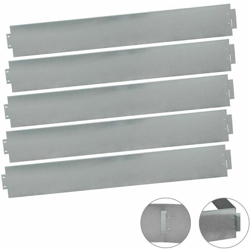 Bc-elec - AMF05-14 Bordo da giardino in acciaio zincato, 5 metri (altezza 14cm) Recinzione per prato zincato - Grigio características