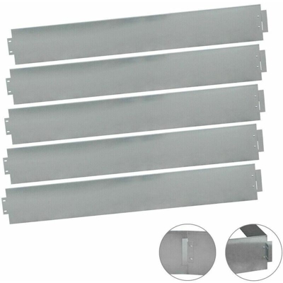 Bc-elec - AMF05-14 Bordo da giardino in acciaio zincato, 5 metri (altezza 14cm) Recinzione per prato zincato - Grigio
