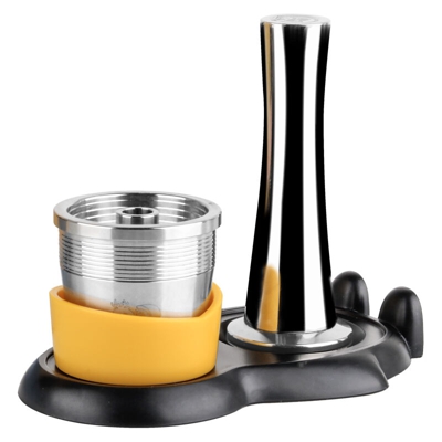 Capsule in acciaio inox Hammer Capsule Base Set Capsule caffe Accessorio per macchina da caffe Riutilizzabile Semplice Sicuro Comodo Rapido Accessori