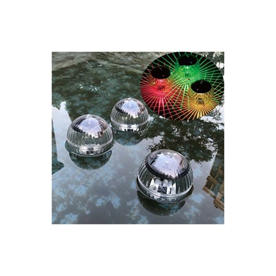 HINMAY Luci per laghetto, 1 confezione Luce solare galleggiante per laghetto Impermeabile LED 7 Luce per piscina da giardino che cambia colore per