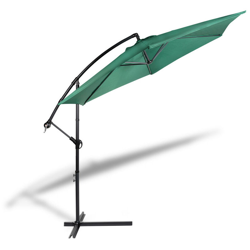 909 OUTDOOR Ombrellone Decentrato da Giardino, Ombrellone Pensile in Poliestere e Metallo con Fodera, Parasole Verde da Giardino con inclinazione características