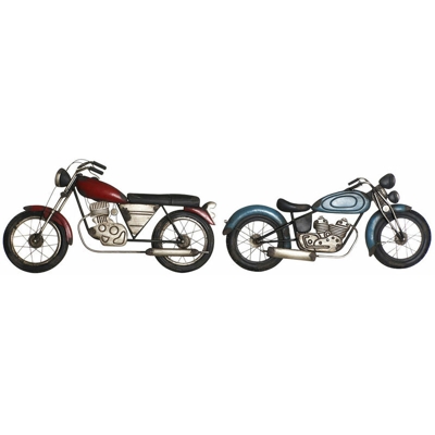 Decorazione da Parete DKD Home Decor Metallo Moto (2 pcs) (54 x 6 x 35 cm)