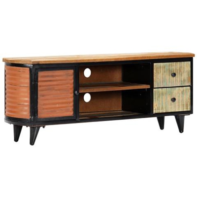 Mobile Porta Tv 120x30x45 Cm In Legno Massello Di Recupero