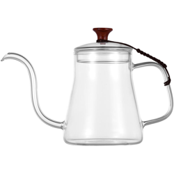 Versare sopra il bollitore per caffe 12oz/350ml lungo beccuccio stretto teiera per caffe a goccia con coperchio in vetro Versare sopra caffe e precio