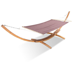 Lagoa cioccolato: amaca in legno su supporto da 3,15 m - 1 persona - Tela di cotone en oferta