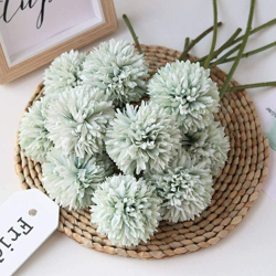 10 pezzi di fiori artificiali bouquet di fiori di crisantemo palla regalo per persone importanti morale gloriosa per feste in casa caffè e matrimoni características