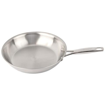 Serie Forza - Padella - Fondo A Triplo Strato (acciaio Inossidabile + Alluminio + Acciaio Inossidabile) 28 Cm - Manico Acciaio Inossidabile - Colore Argento (senza Pfoa)