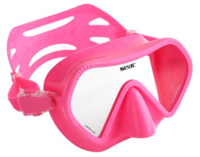 SEAC Mantra, Maschera da Sub Frameless Ragazzi in Silicone Colorato Unisex Adulto, Rosa, Standard