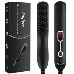 Pettine barba capelli per uomini, fayleer Piastra Barba Uomo Anti scottatura con Display LED a Temperatura Regolabile, Auto Spegnimento en oferta