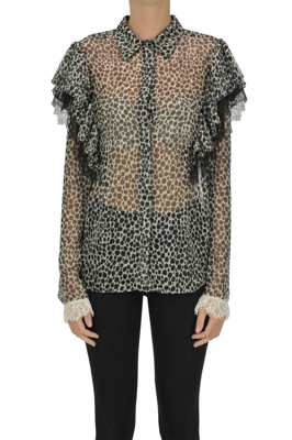 Animal print crepè shirt