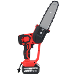 Mohoo - 288V 8 pollici motosega elettrica a batteria motosega giardino potatura sega utensili da taglio legno con batteria (rosso, con 1 batteria) precio