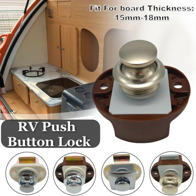 Mohoo - Pulsante di chiusura a scatto serratura Camper auto push in lega di zinco plastica a scatto cassetto armadio camper roulotte armadietto
