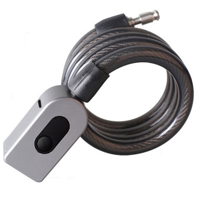 Lucchetto antifurto per bicicletta con anello in acciaio per impronte digitali intelligente Lucchetto con cavo in acciaio per veicoli stradali senza