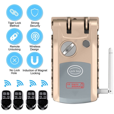 Blocco telecomando intelligente Sicurezza antifurto invisibile Supporto serratura porta di casa Blocco interruttore telecomando Interruttore pulsante