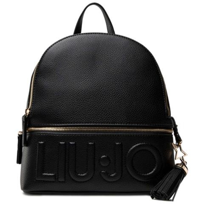 Zaino Liu-jo Backpack In Ecopelle Nero Donna B22lj92 Nf1266 Media