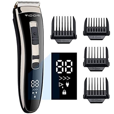 YiLFo Tagliacapelli Uomo Professionale,Tagliatrice Capelli Uomo con Schermo LED,Rasoio Elettrico Barba,Trimmer Senza Fili,3-Regolabile,Macchinetta Cap