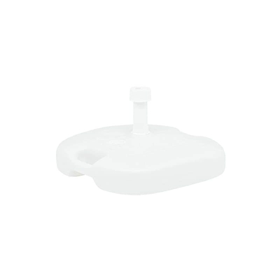 vidaXL Base per Ombrellone Riempibile con Sabbia/Acqua Sostegno per Parasole Fermo Supporto Base di Appoggio 16L Bianca in Plastica