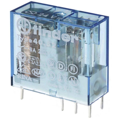 Finder 40.52.9.024.2000 Relè per PCB 8 A 2 scambi 1 pz.