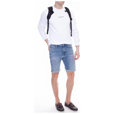 Felpa Girocollo Uomo Bianca Con Ricamo Logo