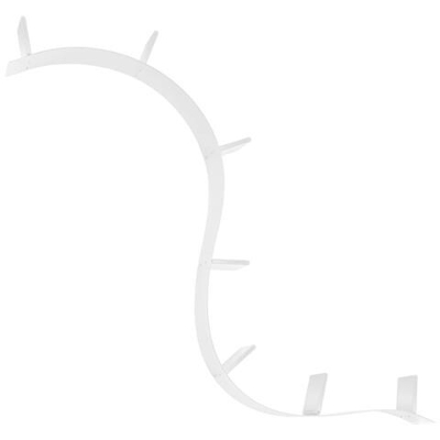 Bookworm Mensola Da Parete, 7 Reggilibri, Bianco