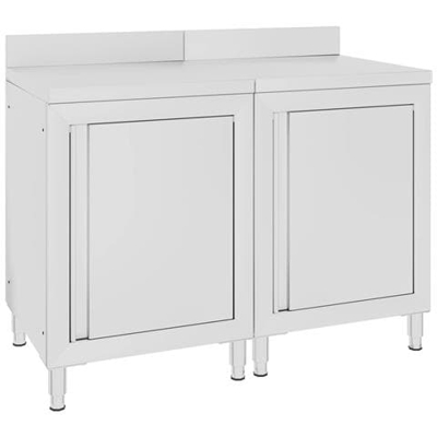 Mobiletto Con Piano Di Lavoro 120x60x96 Cm In Acciaio Inox