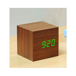 Cube Click Clock, Orologio, - Madera Verde en oferta