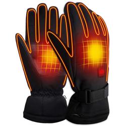 Guanti riscaldanti con termostato a tre ingranaggi Guanti riscaldanti elettrici Guanti riscaldanti inverno calore nero en oferta