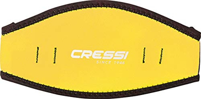 Cressi Mask Strap Cover, Testiera in Neoprene per Maschere Subacquee Unisex Adulto, Giallo, Universale