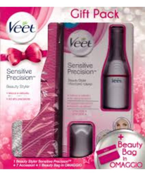 Veet Sensitive Precision Beauty Styler + Beauty Bag in Omaggio características