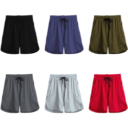 Men Sports Shorts Drawstring Elastic Waist Side Pockets Breathable Quick-Drying Running Shorts,Tipo XX-Large, Grigio chiaro - Tipo XX-Large, Grigio precio