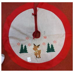 Copri base albero di Natale in juta con decoro renna simpatica 90cm características