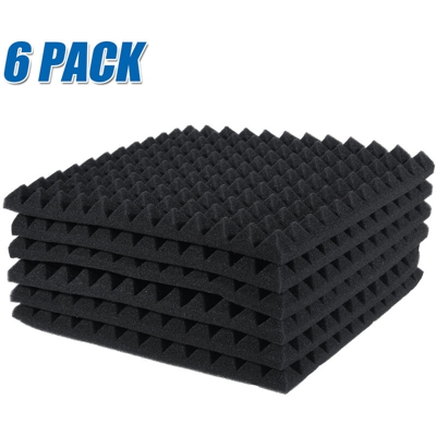 Mohoo - 6 pz 30*30*2.5 cm Pannelli In Schiuma Acustica Insonorizzazione Assorbimento Schiuma Spugna Studio KTV Insonorizzato Schiuma Ad Angolo