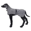 Giacca di maglia per cani Rukka® Comfy, grigio / nero - Tg. L: ca. 45 cm lungh. dorso