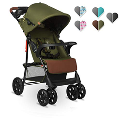 LIONELO Emma Plus passeggino leggero pieghevole da 6 mesi fino 15 kg con posizione sdraiata cinture a 5 punti ammortizzatori con vassoio portabibite b características
