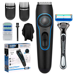 O'vinna Tagliacapelli Uomo （Include Rasoio）, Regolabarba Elettrico Professionale Ricaricabile Macchinetta per Capelli di Precisione 20 Lunghezza Regol en oferta