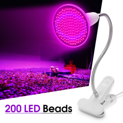 Mohoo - 200 LED 20W LED Pianta coltiva la luce Lampadine Clip Flower Growing Green House (spina europea con clip di supporto) características