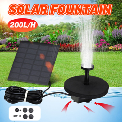 Mohoo - Kit pompa per fontana solare da 200 litri / h 7 V / 1,4 W Pompa idraulica per pannello solare autonomo per giardino e patio con filtro in características