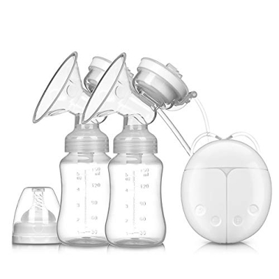 SONARIN Tiralatte Elettrico Doppio Tiralatte,prolattina Massaggio automatico,8 livelli 2 modalità,Interfaccia USB(Bianca)