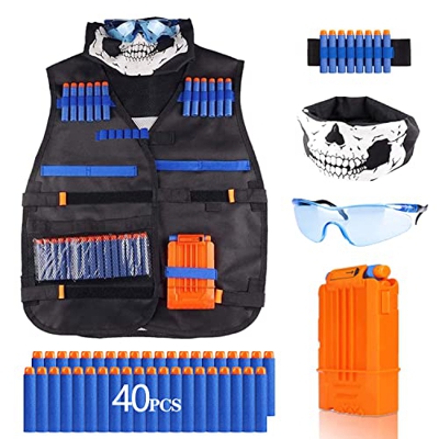 Funklu Kit di Giubbotti Tattici per Bambini , Gilet tattico per Nerf N-Strike Serie Elite