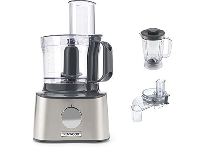 Kenwood Multipro Compact FDM304SS - Robot da cucina compatto con contenitore di lavoro da 2,1 l, accessorio in acrilico, taglia-cubi, alloggiamento in