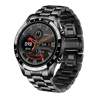 Smartwatch da Uomo Moda LIGE, IP67 Impermeabile Acciai Inossidabili Fitness Tracker Touchscreen Orologio Da Polso Uomo Cardiaca Frequenza Ossigeno Nel