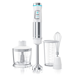 Arendo - Frullatore a immersione 1200 Watt in acciaio inox - Frullatore a mano - Velocità continua - Lama a 4 lame - misurino da 800 ml - tritatutto d características