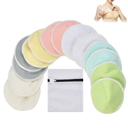 14 pezzi/7 paia Assorbenti per L'allattamento con Sacco per la Biancheria,Riutilizzabili e Lavabili,12 * 12cm Coppette Assorbilatte in Cotone di Bambù en oferta