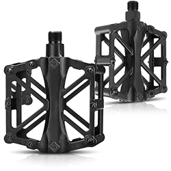Pedali Mtb，Pedali Bici，Pedali Bicicletta，Pedali Flat Mtb，Pedali Bici Flat 9/16"，Lega di Alluminio Cuscinetto Sigillato y Pedale Antiscivolo，Per Mounta en oferta