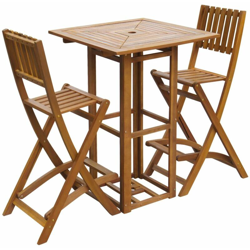 Set da Bistrot 3 pz in Legno Massello di Acacia precio