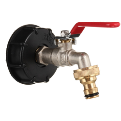 S60X6 a 1/2 "Connettore adattatore rubinetto serbatoio IBC Set leva connettore tubo adattatore serbatoio gas acqua in ottone en oferta