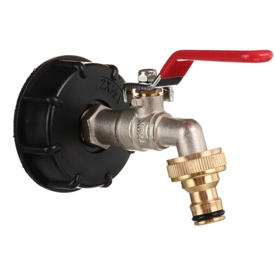 S60X6 a 1/2 "Connettore adattatore rubinetto serbatoio IBC Set leva connettore tubo adattatore serbatoio gas acqua in ottone